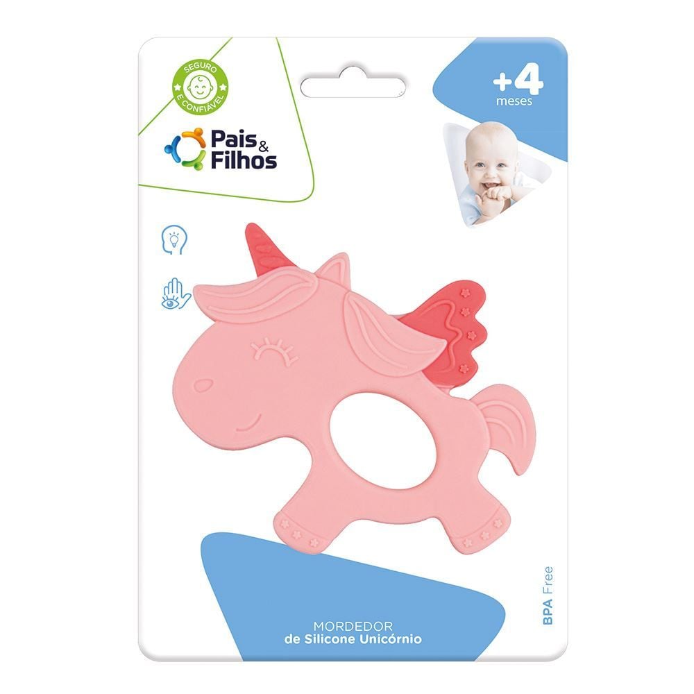 Mordedor Silicone - Unicornio - Pais e Filhos Baby