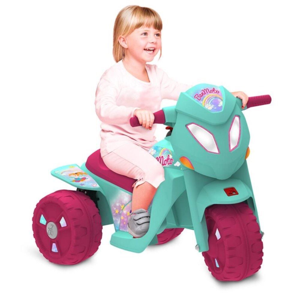 Moto Eletrica Banmoto 6V 2566 Bandeirante Brinquedos - Verde Água