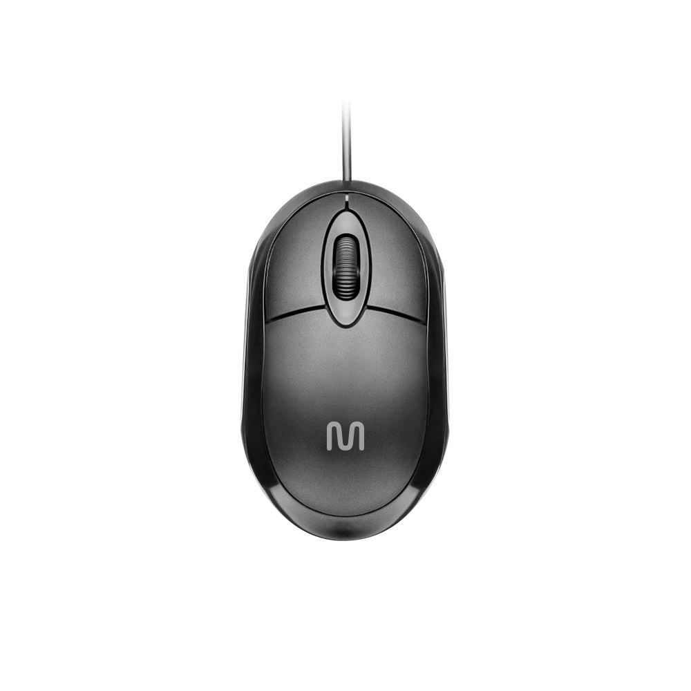 Mouse Multilaser Classic Com Fio Entrada Usb Mo300 - Preto