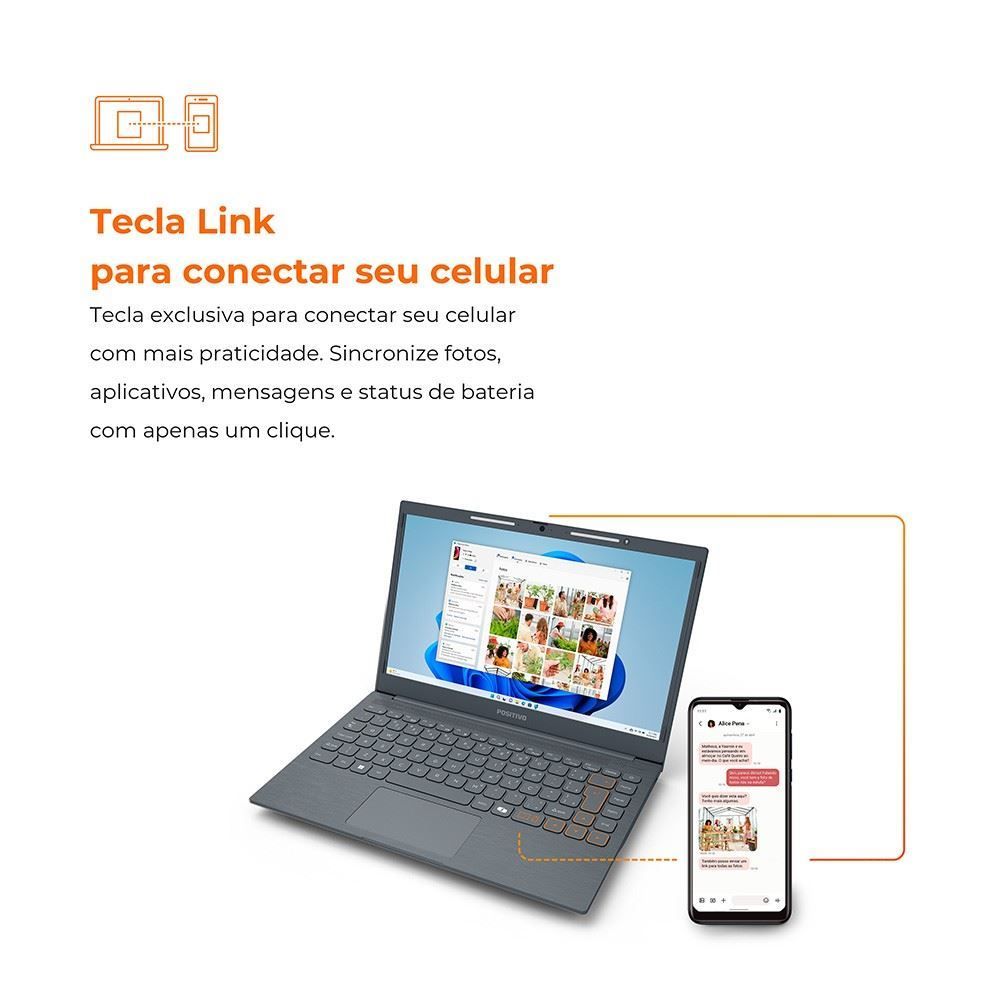 Notebook Positivo Vision C14 Intel Celeron 4Gb 128Gb 14,1” Hd Windows 11 - 3003011