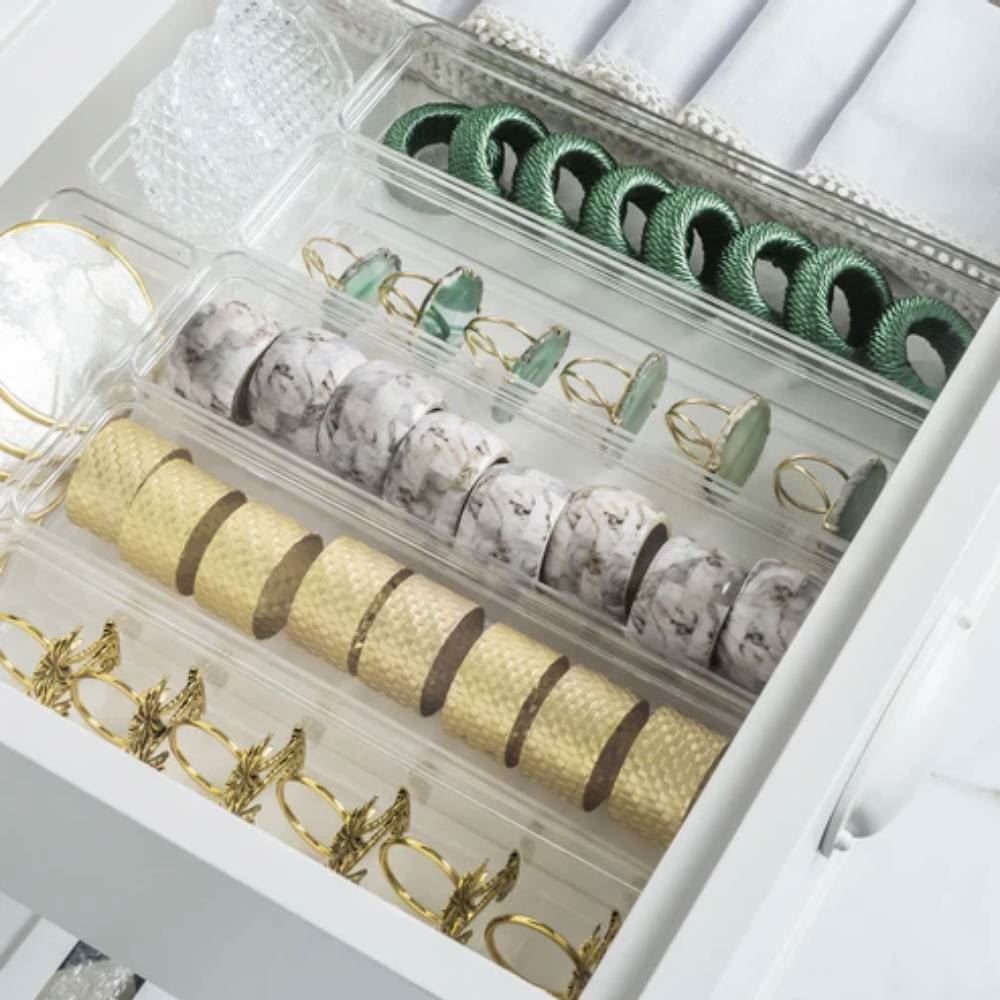 Organizador De Gavetas Clear Martiplast - Natural