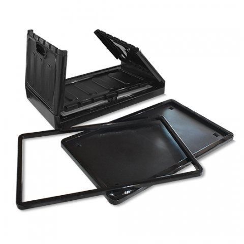 Organizador Dobrável Porta Dupla Preto 75 Litros
