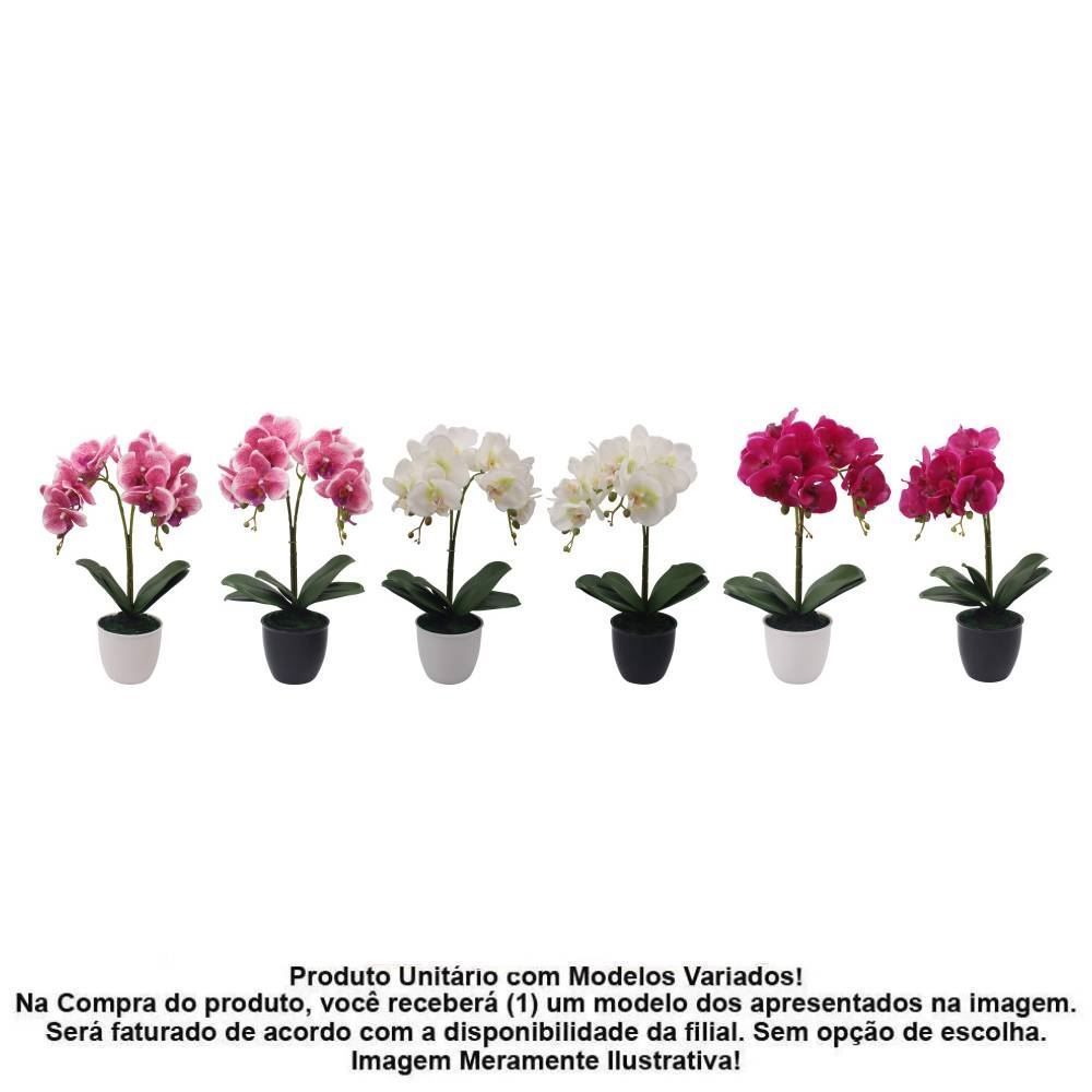 Orquídea Artificial com Vaso de Cerâmica Havan Casa 40Cm - Sortido
