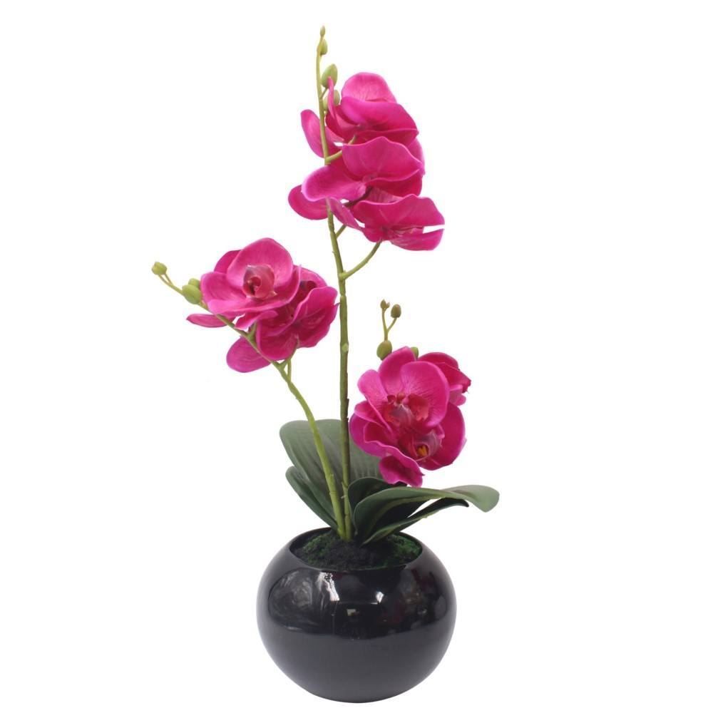 Orquídea Artificial com Vaso de Cerâmica Havan Casa 44Cm - Sortido