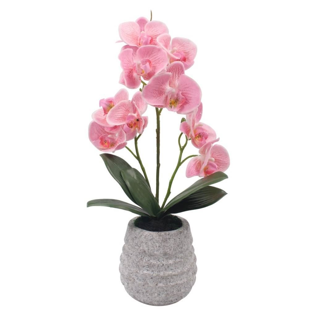 Orquídea Artificial com Vaso de Cimento Havan Casa 43Cm - Sortido