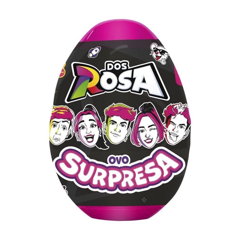 Ovo Surpresa 60G dos Rosa Doce Brinquedo - Sortido
