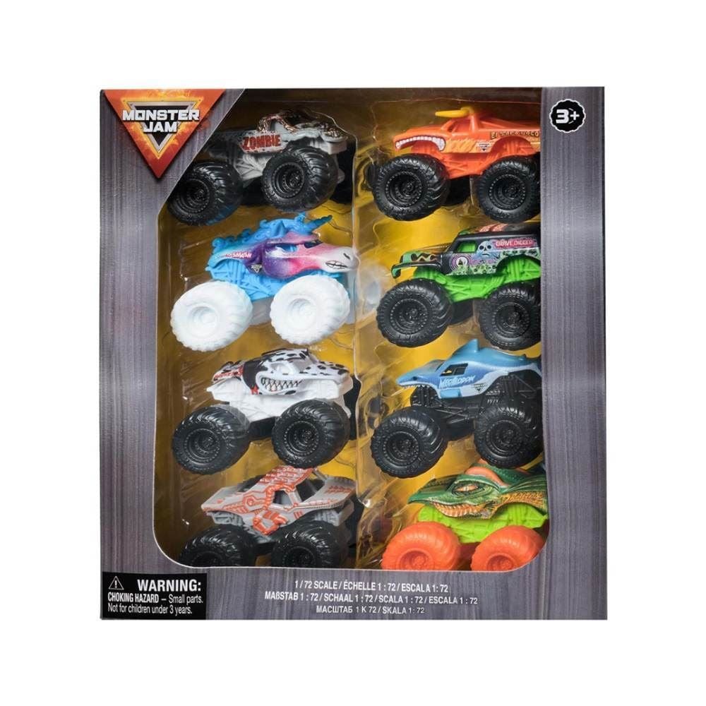 Kit com 8 Veículos Monster Jam Sunny