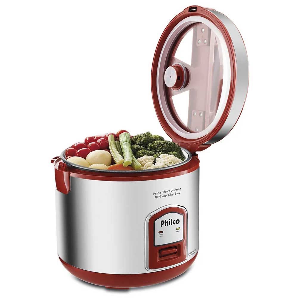Panela de Arroz Philco PH10V com Visor Glass Inox