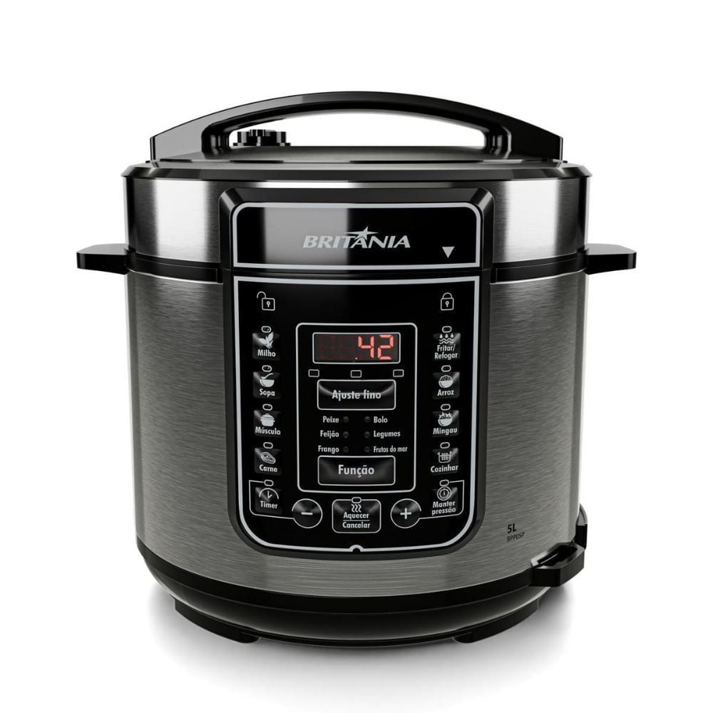 Panela de Pressão Britânia 5L 13 Receitas 900W BPP05P