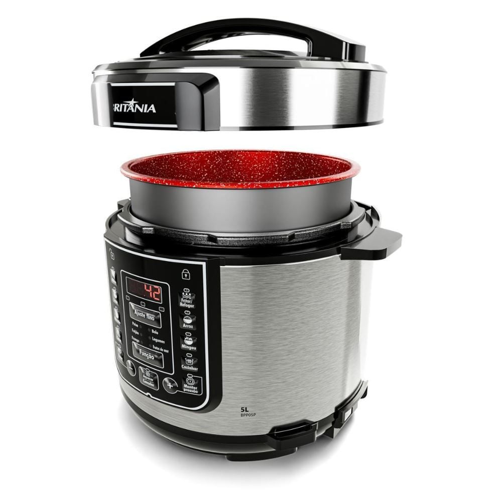 Panela de Pressão Britânia 5L 13 Receitas 900W BPP05P