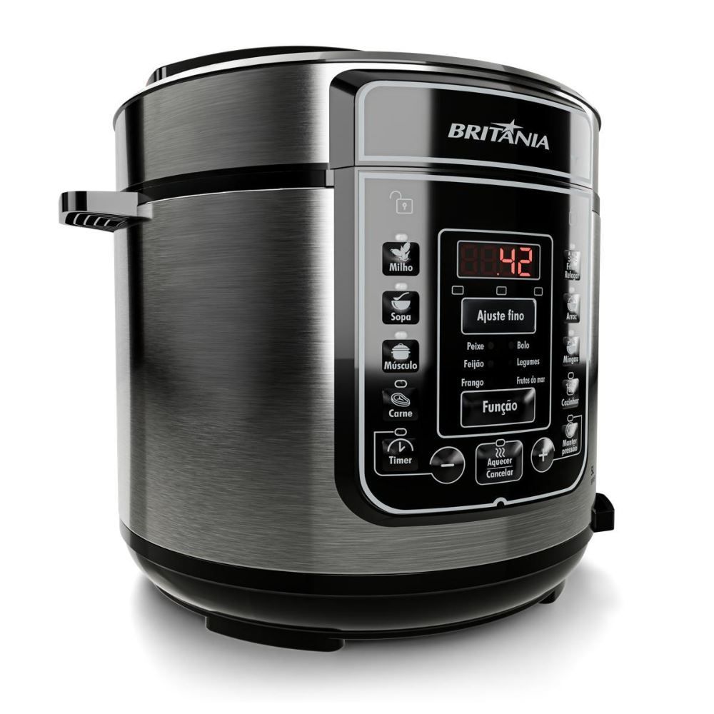 Panela de Pressão Britânia 5L 13 Receitas 900W BPP05P