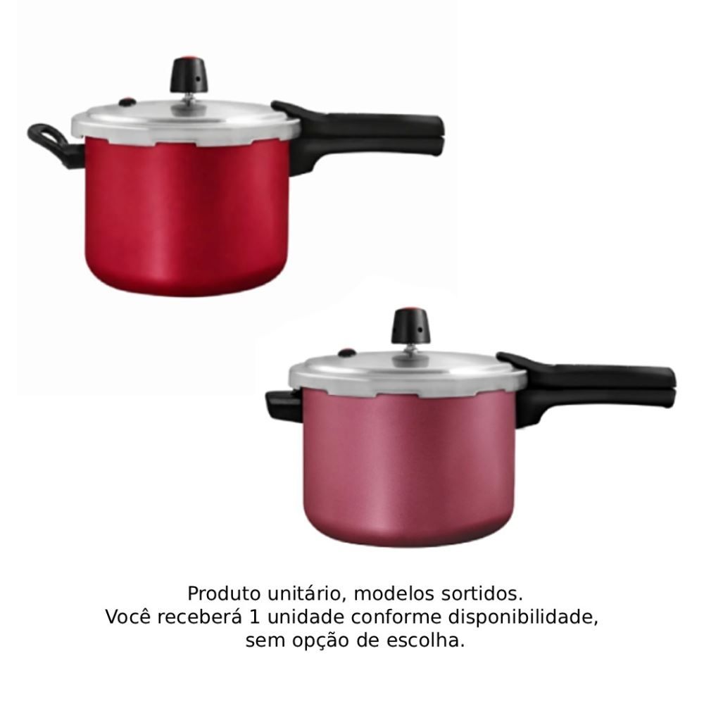 Panela de Pressão Magnific Havan Casa by Panelux Cereja - 4,5 Litros