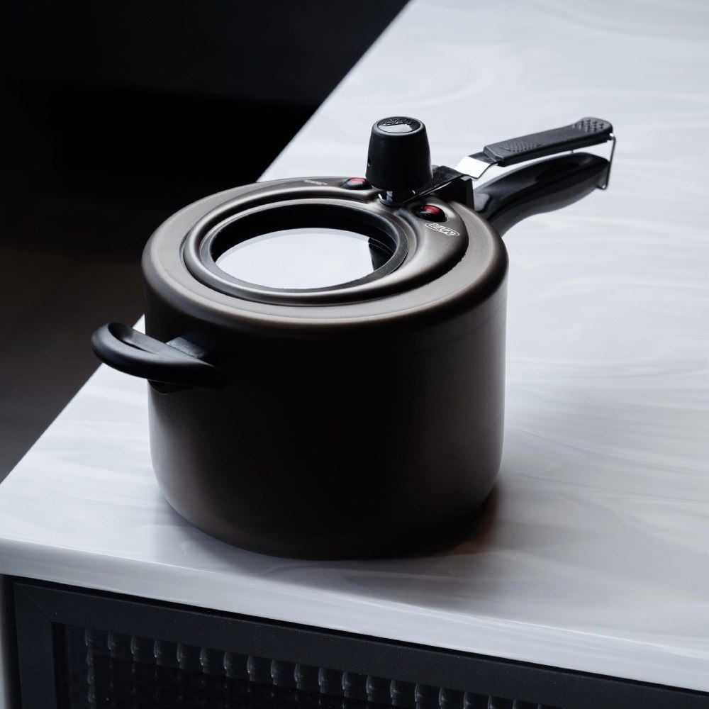 Panela De Pressão Com Visor Superior Superflon Mta 4,5 Litros - Grafite