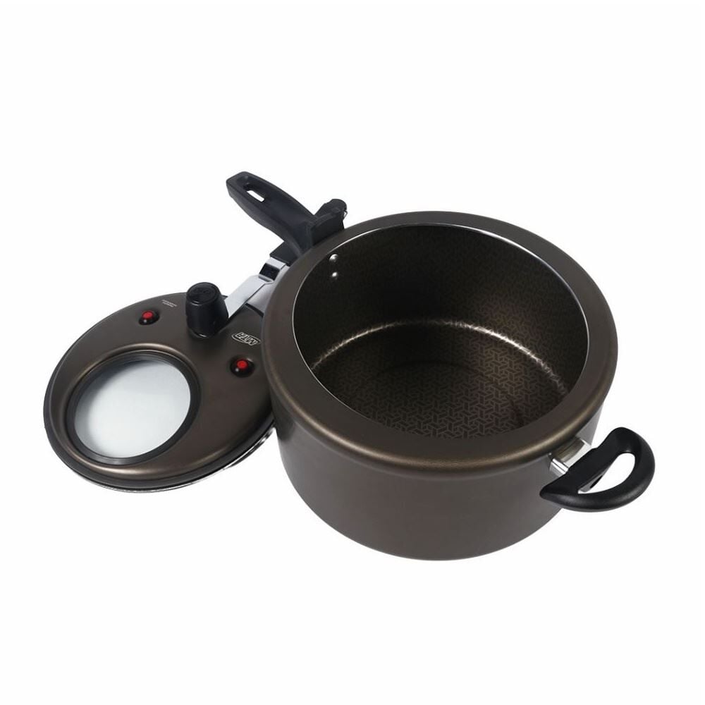 Panela de Pressão com Visor Superior Superflon Mta 6 Litros - Grafite