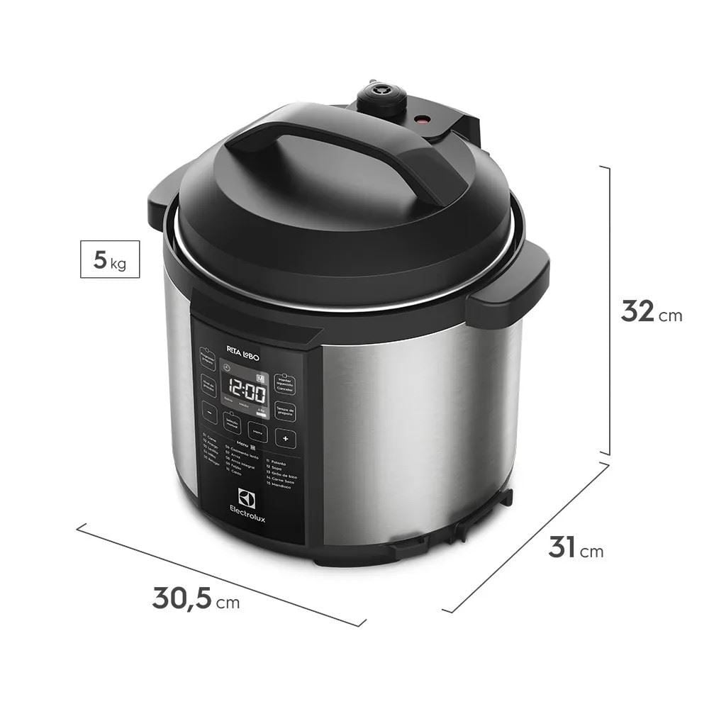 Panela De Pressão Elétrica Electrolux Por Rita Lobo 6 Litros PCC20