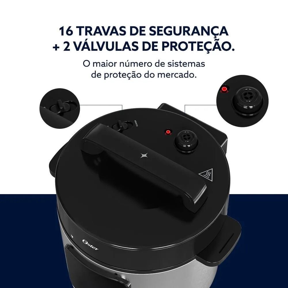 Panela De Pressão Elétrica Oster 5,7 Litros Digital OPAN930