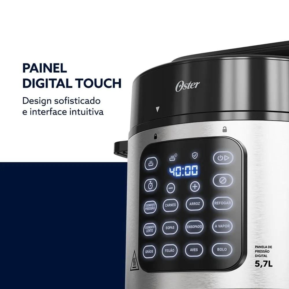 Panela De Pressão Elétrica Oster 5,7 Litros Digital OPAN930