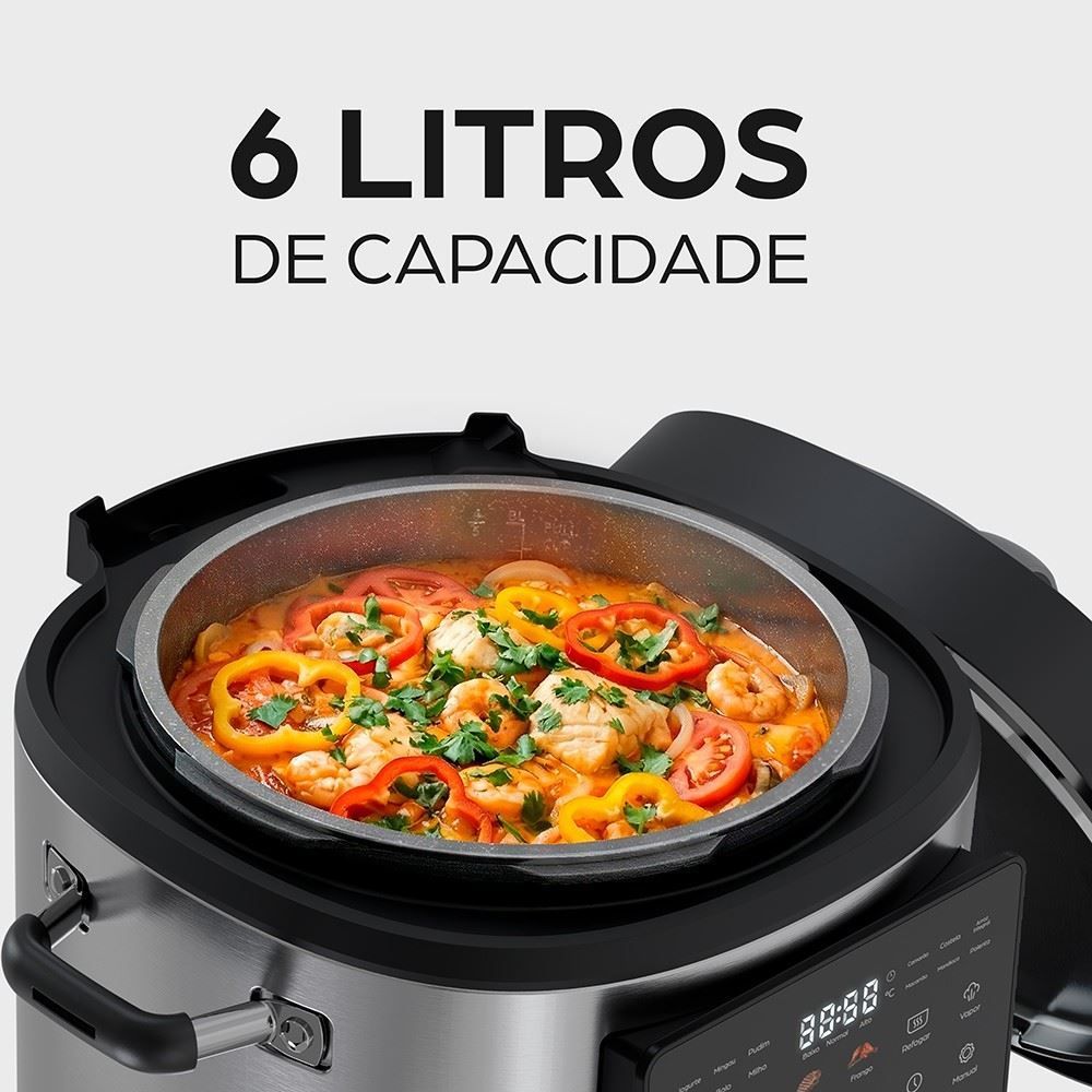 Panela de Pressão Elétrica Wap Multicooker Wppe7 6 Litros