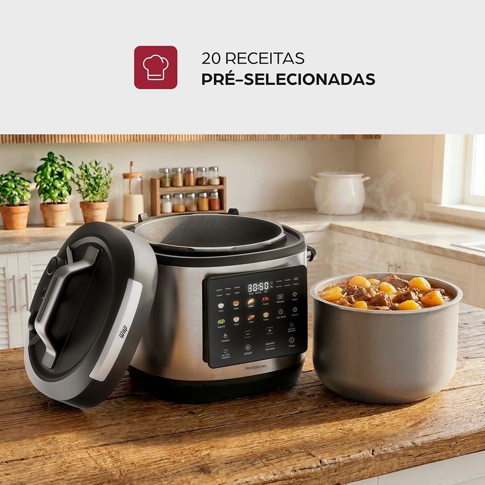 Panela de Pressão Elétrica Wap Multicooker Wppe7 6 Litros