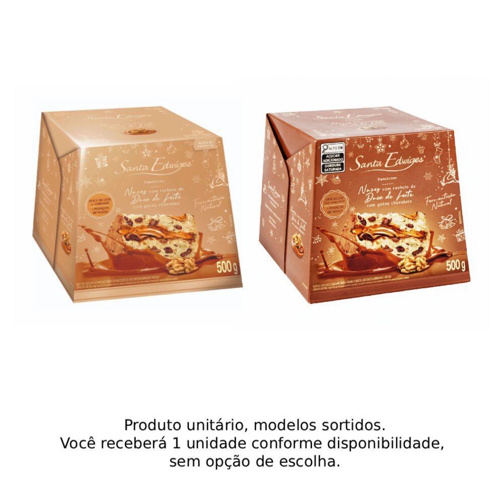 Panettone Nozes com Recheio de Doce de Leite Santa Edwiges - 500g