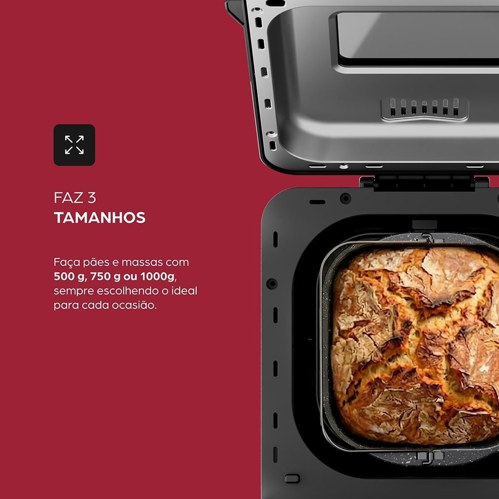 Panificadora Wap Pan Gourmet wpan01 20 Receitas Timer 15h