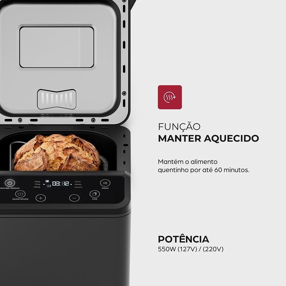 Panificadora Wap Pan Gourmet wpan01 20 Receitas Timer 15h