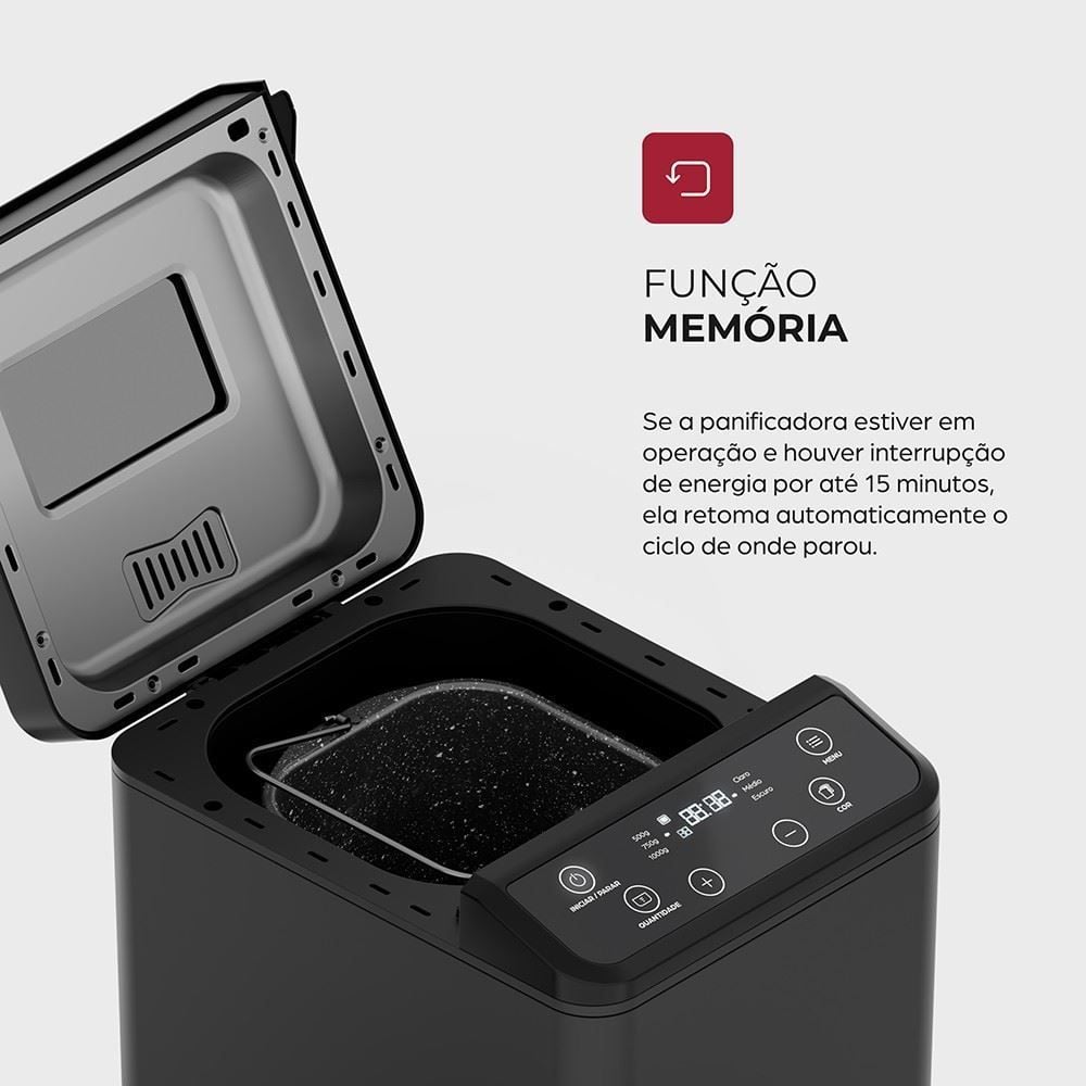 Panificadora Wap Pan Gourmet wpan01 20 Receitas Timer 15h