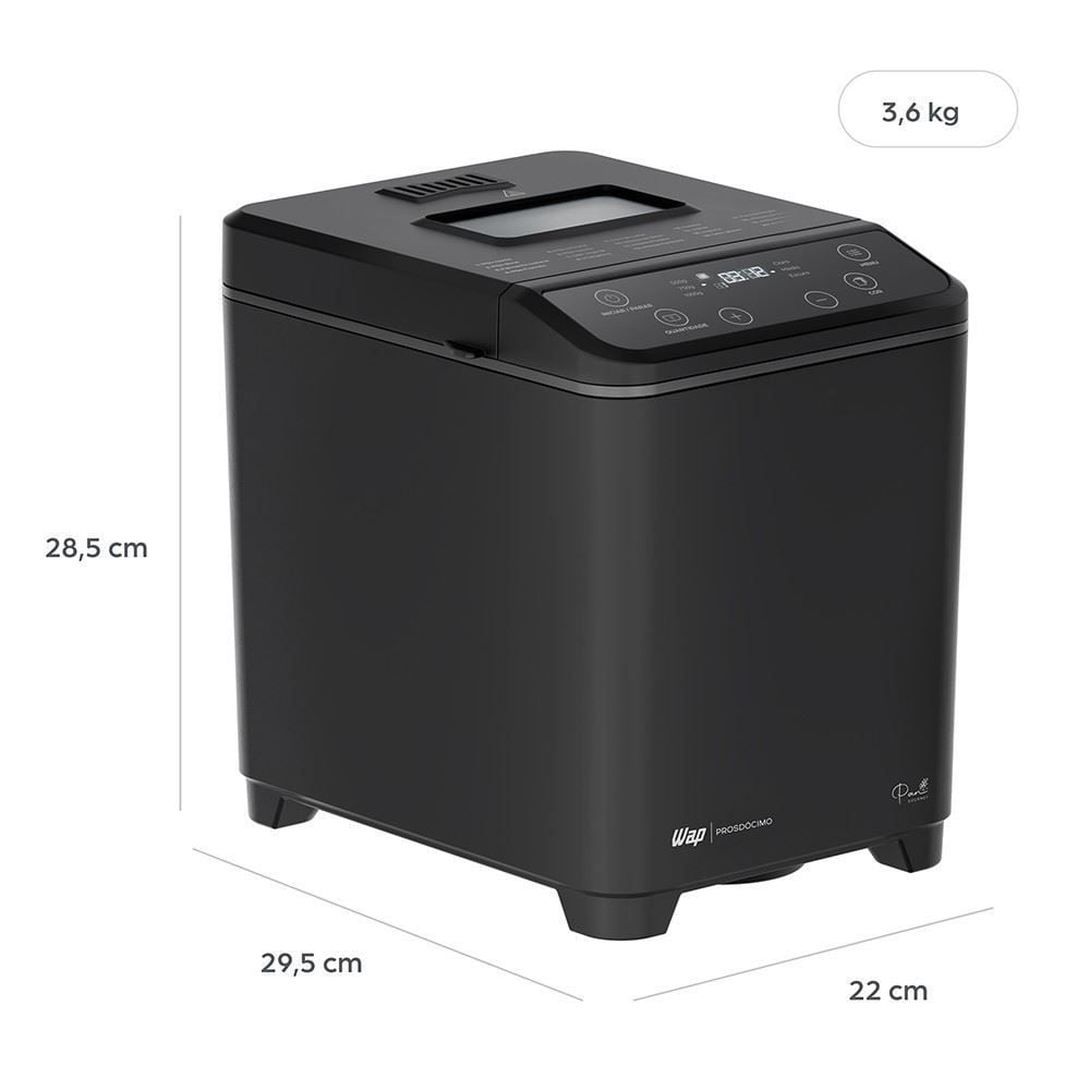 Panificadora Wap Pan Gourmet wpan01 20 Receitas Timer 15h