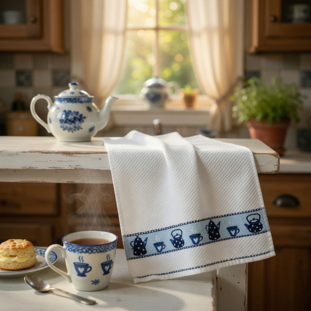 Pano de Copa 100% Algodão Gourmet Havan Casa - Café Azul 