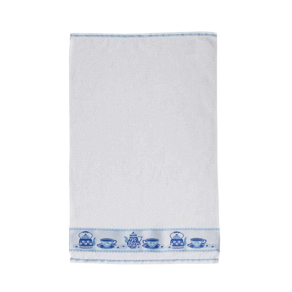 Pano de Copa Felpudo 45Cm X 65Cm Jacquard Döhler - Bule Azul