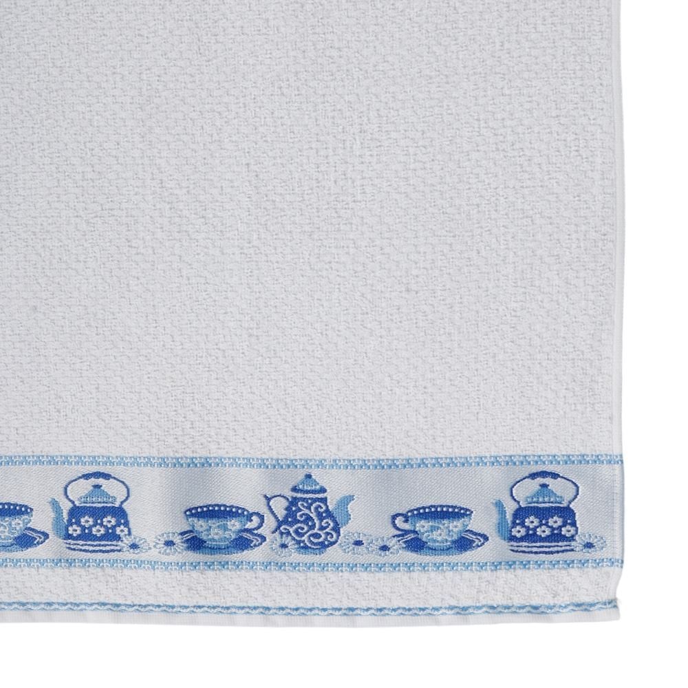 Pano de Copa Felpudo 45Cm X 65Cm Jacquard Döhler - Bule Azul