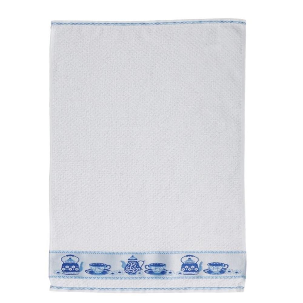 Pano de Copa Felpudo 45Cm X 65Cm Jacquard Döhler - Bule Azul