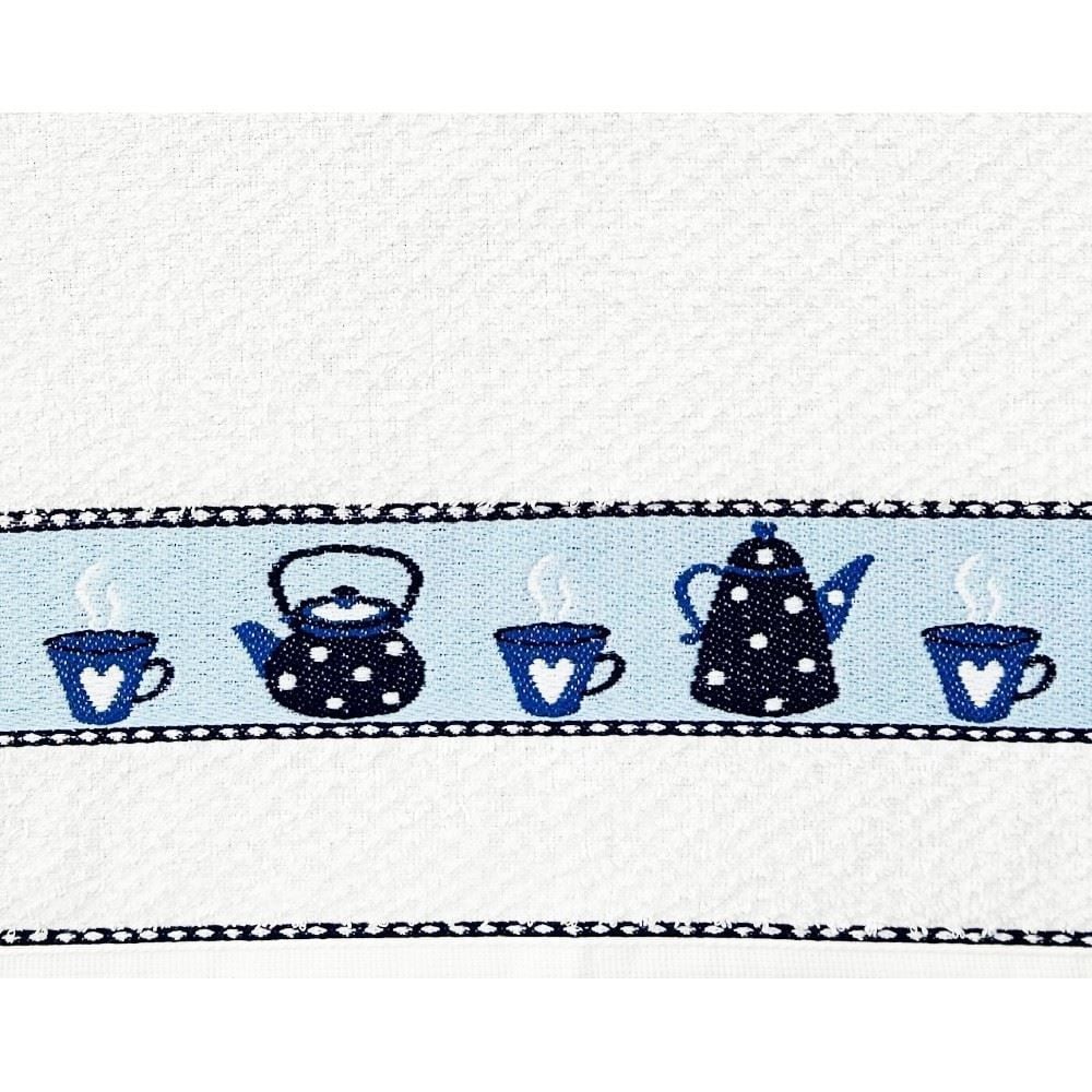 Pano De Copa 100% Algodão Gourmet Havan Casa - Café Azul