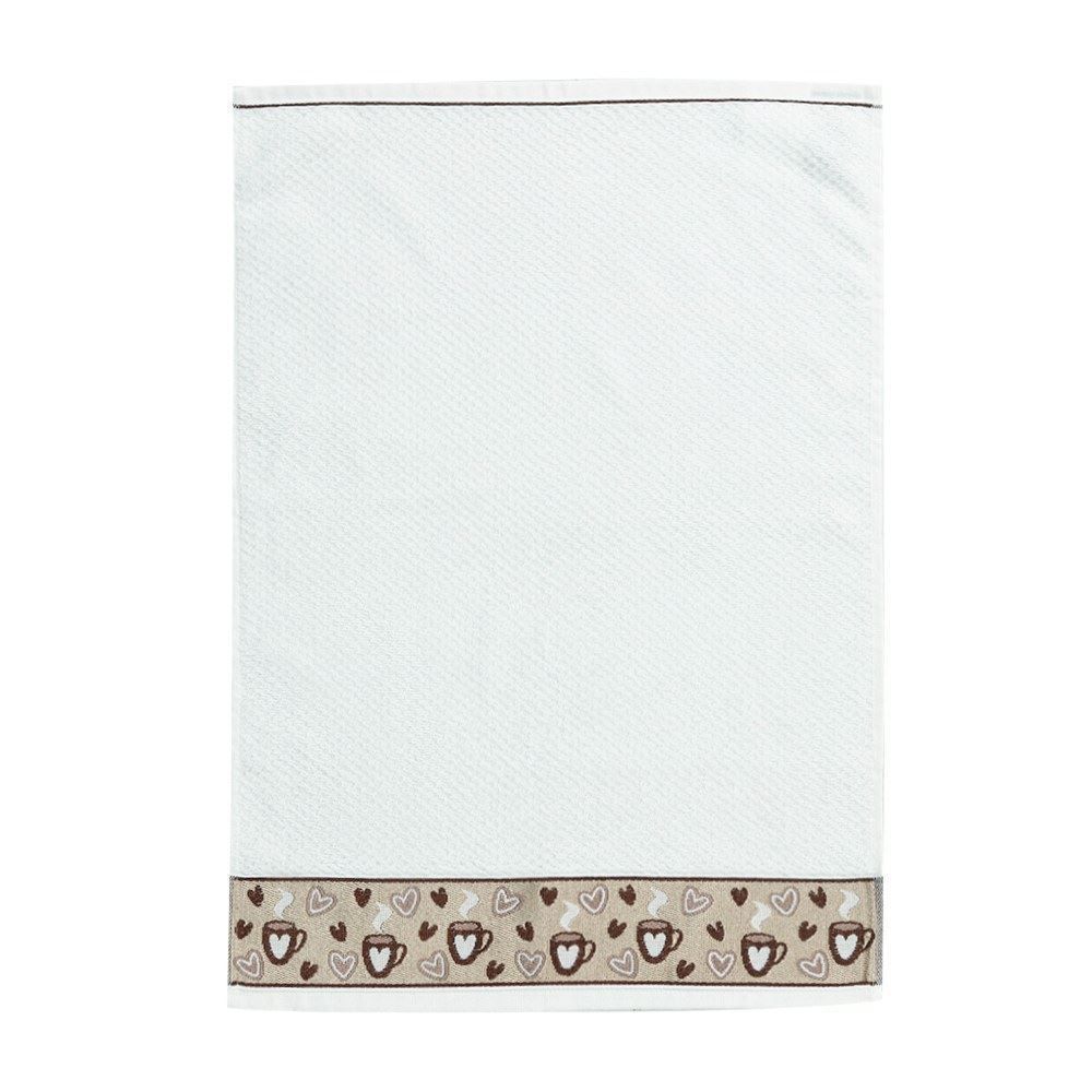 Pano de Copa 46Cm X 65Cm Jacquard Karsten - Café Com Corações