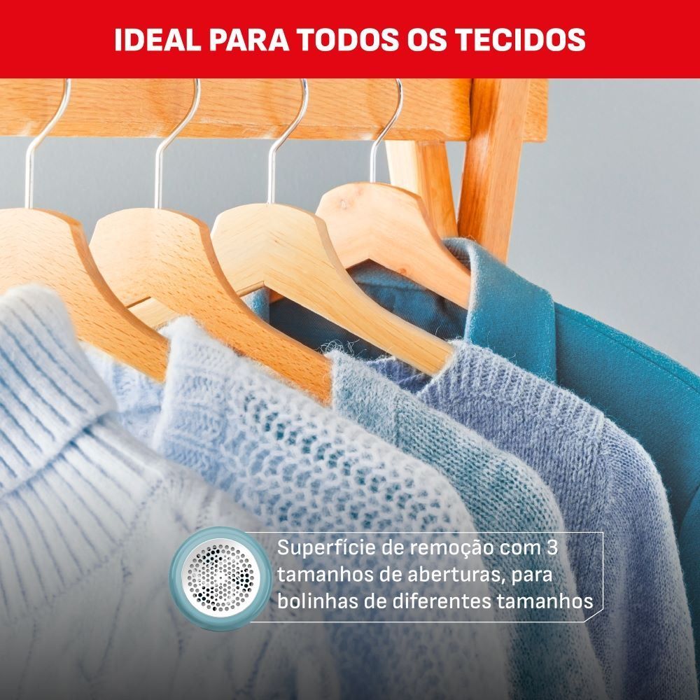 Papa Bolinhas e Fiapos Recarregável Arno Azul Pbra