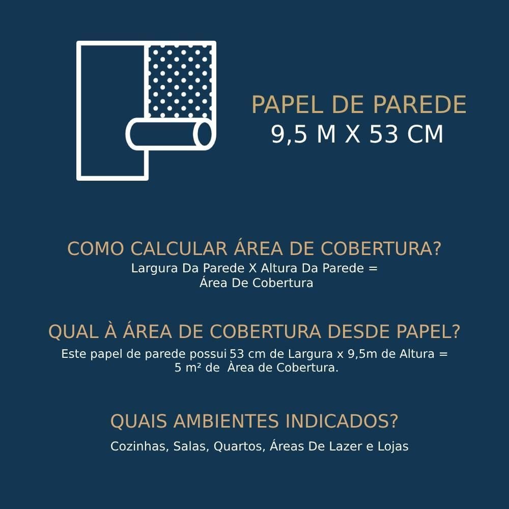 Papel De Parede Decorativo 9,5 M X 53 Cm Havan Casa - Tijolo Taupe