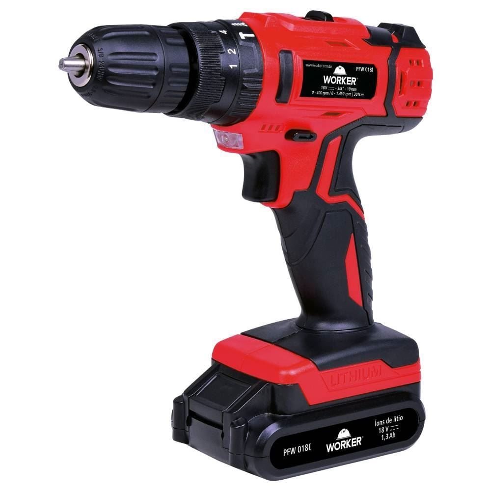 Parafusadeira E Furadeira Impacto Pfw 18V Bivolt 18 Pçs - Bivolt