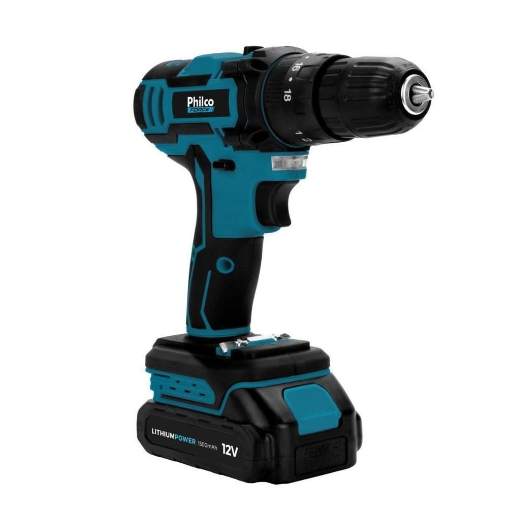 Parafusadeira e Furadeira Philco Force Ppf21mb com Controle de Velocidade - Bivolt