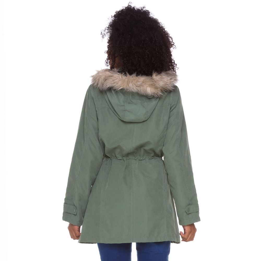 Parka Sarjada com Capuz Patrícia Foster