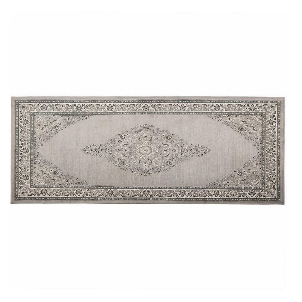 Tapete Passadeira 68Cm X 2,10M Belga Havan Casa - Moldura Cinza