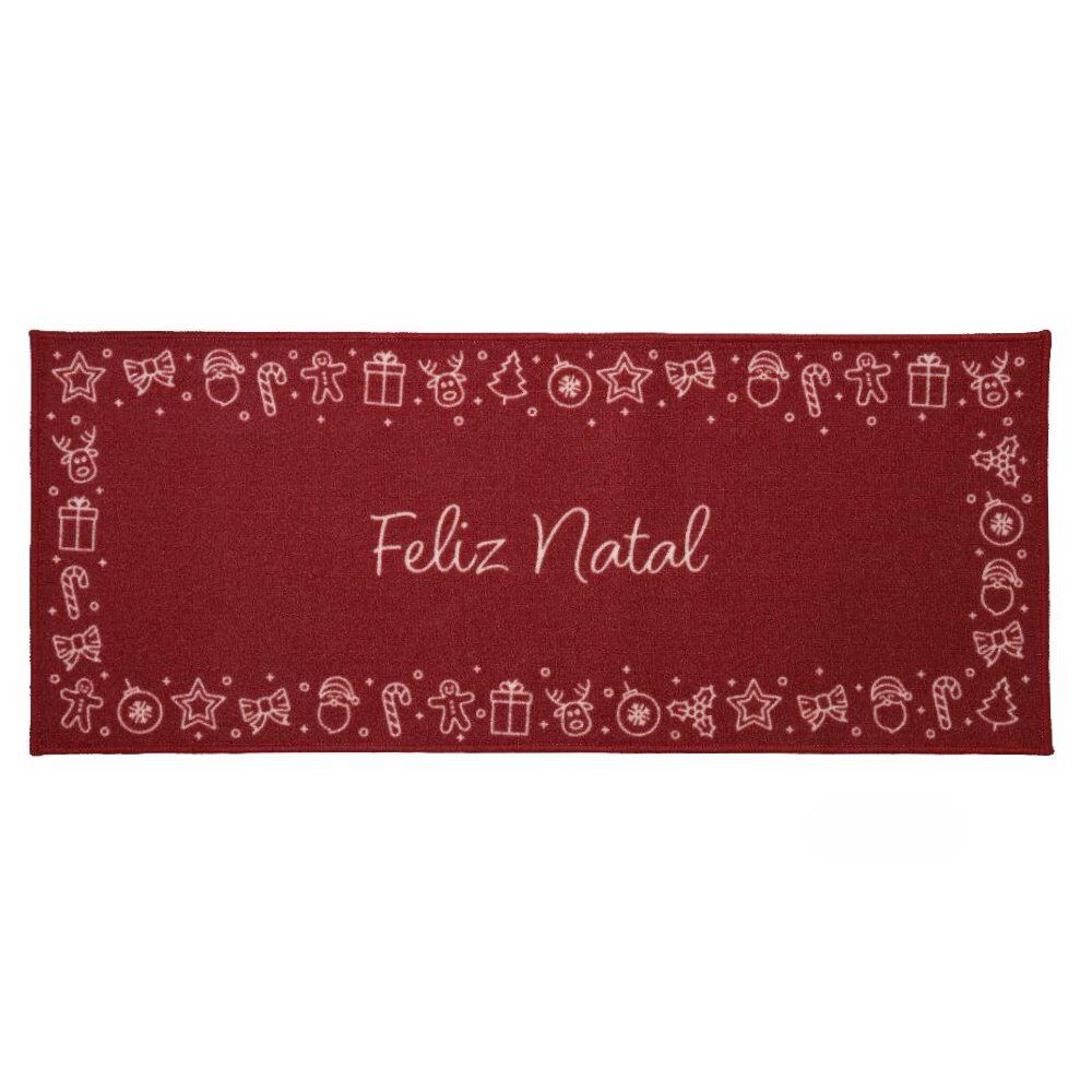 Tapete Decorativo de Natal 50X120 cm Havan Casa - Feliz Natal Vermelho