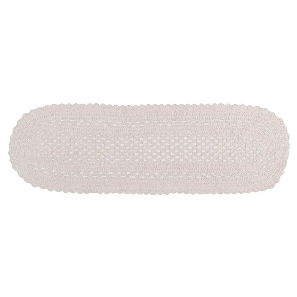 Tapete Passadeira Oval Romano 40Cmx1,20 m Havan Casa - Branco