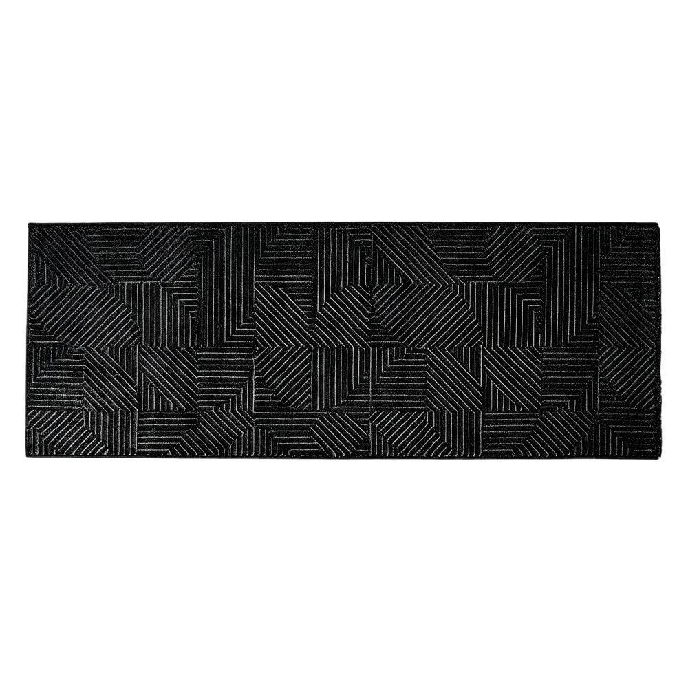 Tapete Passadeira 67Cm X 1,80M Lucca Havan Casa - Preto Elegance 