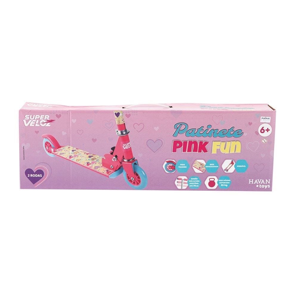 Patinete 2 Rodas Radical Dobrável Havan Toys - HBR0922