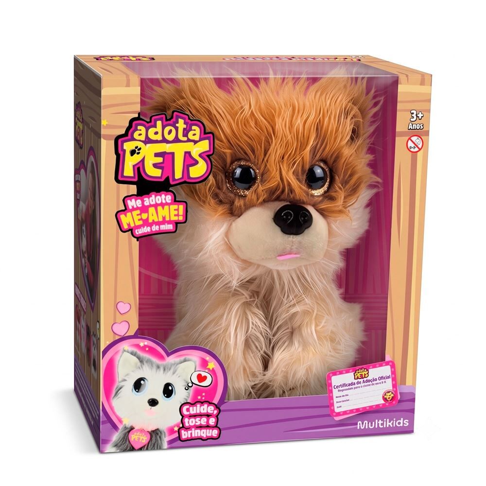 Pelucia Adota Pets Caramelo Multikids