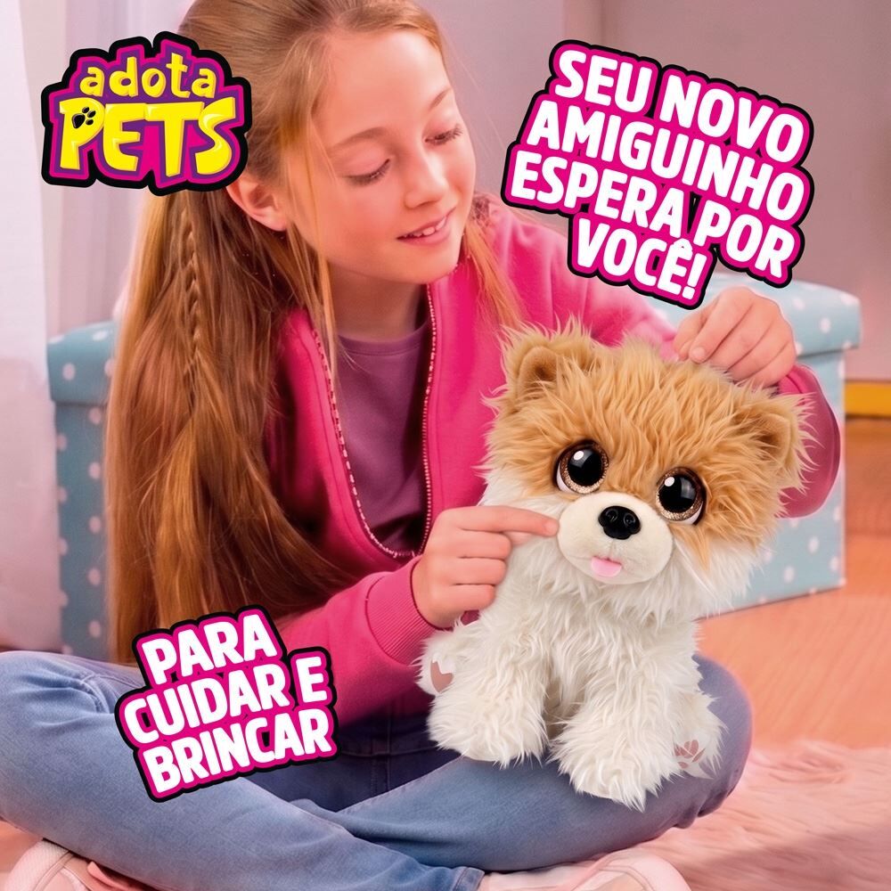 Pelucia Adota Pets Caramelo Multikids