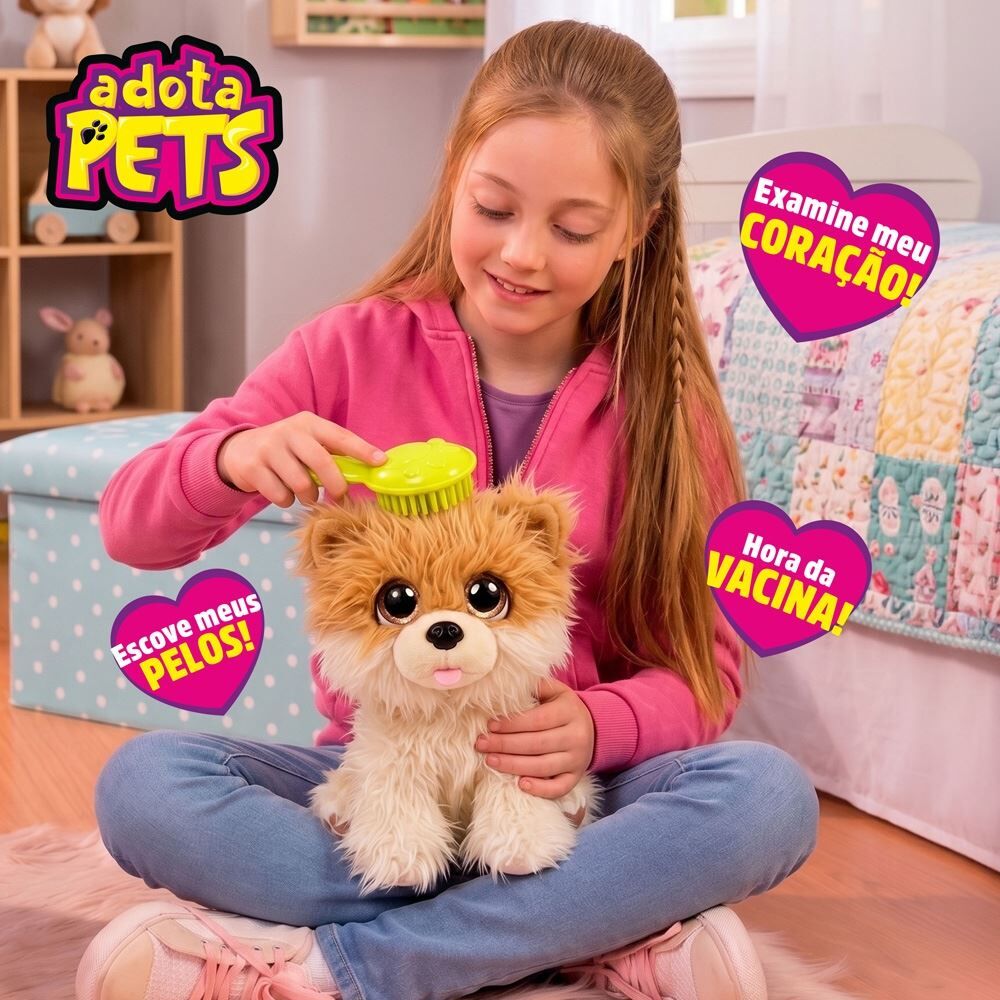 Pelucia Adota Pets Caramelo Multikids