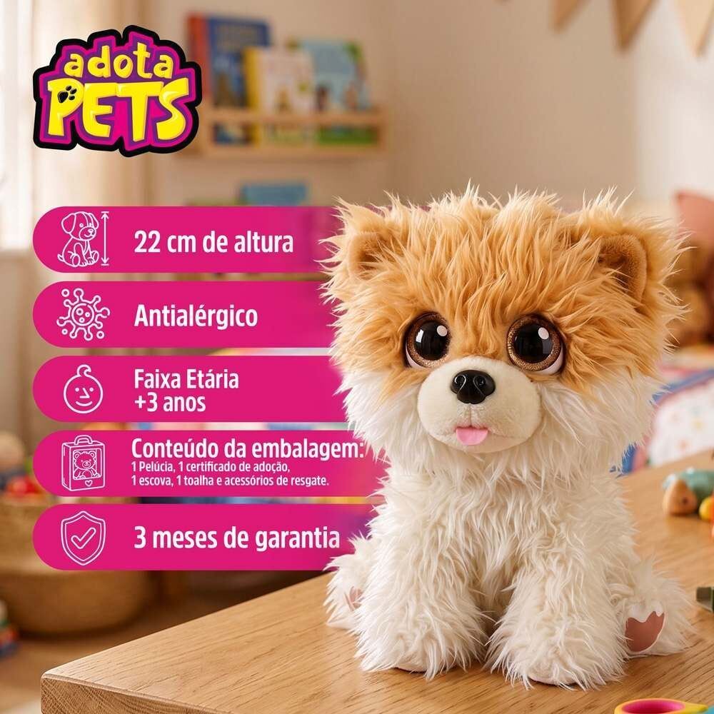 Pelúcia Adota Pets Caramelo Multikids