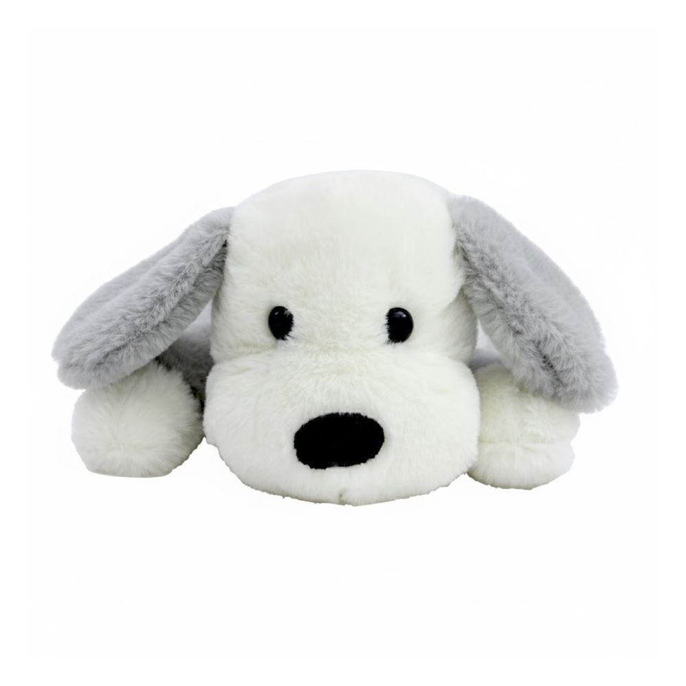 Pelúcia Cachorro Deitado Cinza 20 cm Havan Toys - HBR0463