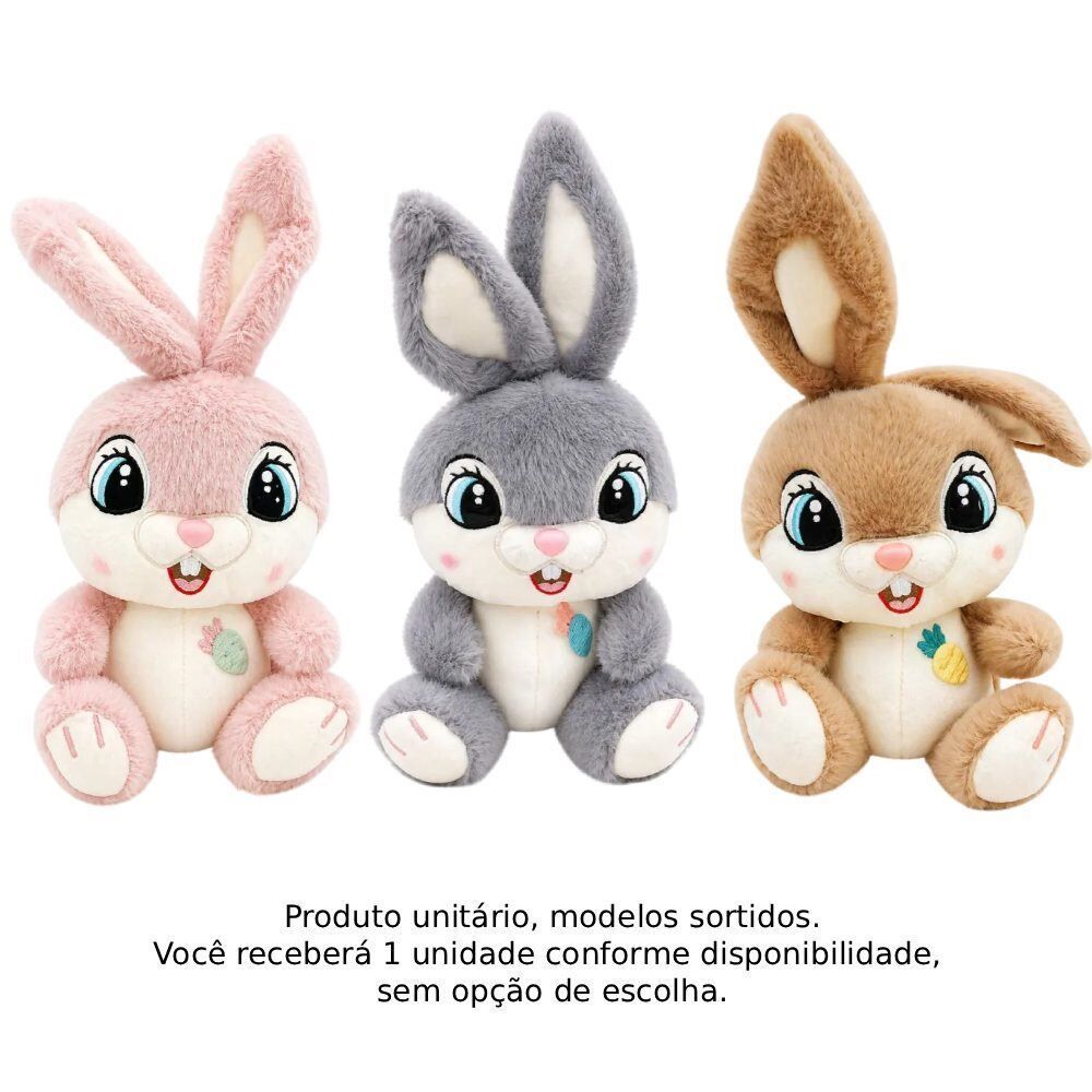 Pelúcia Coelho Dentuço Fofinho Bbr - Sortido